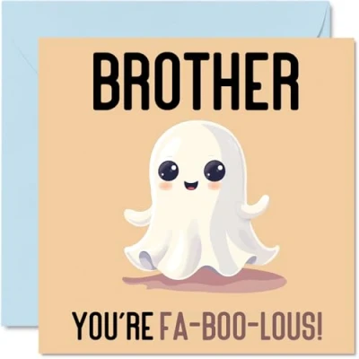 Image of Birthday Cards for Brother Fa Boo Lous Funny Happy Card from Sister, Sibling Gifts, 145mm x Joke Greeting Men Him