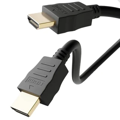 Image of Goobay 38517 High speed HDMI Cable with Ethernet, Gold plated, Black, 6 mm Diameter, 2 m Length