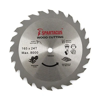 Image of Spartacus Wood Cutting Circular Saw Blade 165mm x 10mm Bore 24 Teeth