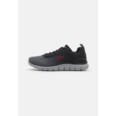 Image of Skechers Men&#039;s Track Ripkent Trainers, Black Mesh/Charcoal Trim, 6 UK