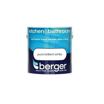 Image of Berger Paint for Kitchen &amp; Bathroom 2.5 litres MATT Brilliant White