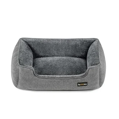 Image of Feandrea Dog Bed, Pet Sofa with Removable Washable Cover, for Small Dogs, 70 x 55 21 cm, Grey