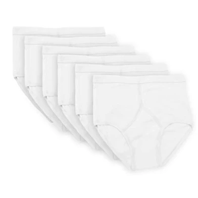 Image of undercover lingerie Mens Cotton Y Fronts 6 Pack White XL