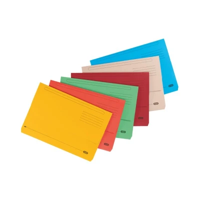 Image of Elba Foolscap Document Wallets, Assorted Colours, A4+, Pack of 10 Folders
