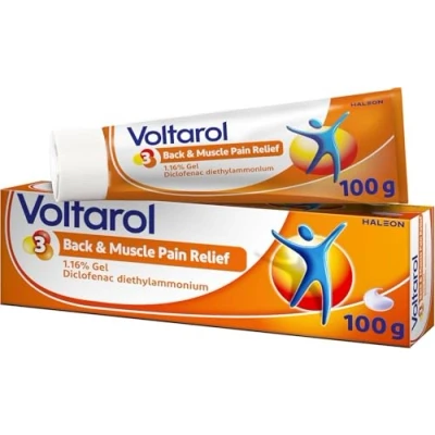 Image of Voltarol Back &amp; Muscle Pain Relief 1.16% Gel, for Joint Relief, suitable Knee Neck Pain, 100g