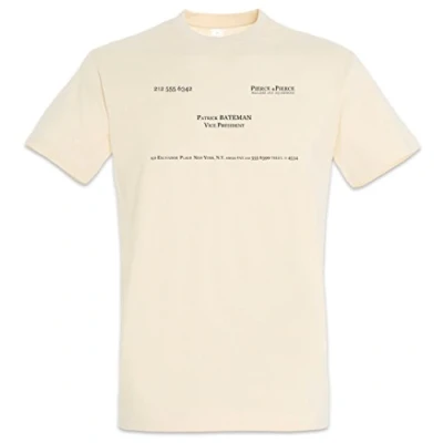 Image of Urban Backwoods Patrick Bateman Card Men T Shirt Beige Size M