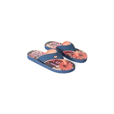 Image of Animal Swish Womens AOP Flip Flops Slip on, Lightweight Sandals with Soft padded upper straps For Autumn, Winter, Beach &amp; Outdoors Coral Adult Shoe Size 6