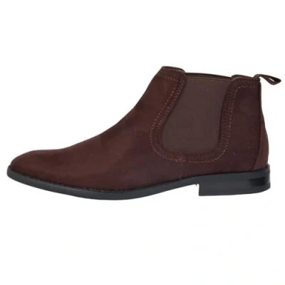 Image of TruClothing Men&#039;s Boots Slip On Suede Leather Lined Chelsea Ankle Shoes Brown 11 UK
