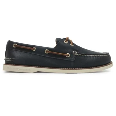 Image of Sperry Mens Authentic Gold Cup Leather Boat Shoes (9.5 UK) (Navy)