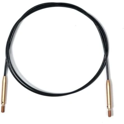 Image of KnitPro The Mindful Collection Stainless Steel Black/Gold Fixed Interchangeable Cable for 40cm Needle 1 Piece