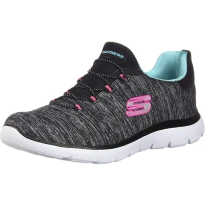 Image of Skechers Women&#039;s, Summits Quick Getaway Sneaker Grey Blue 7.5 M