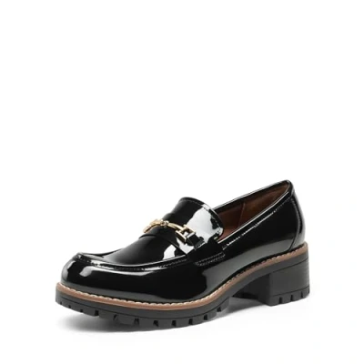 Image of DREAM PAIRS Women&#039;s Loafers, Platform Comfortable Slip On Dressy Business Casual Moccasin Shoes,Size 8,Black PAT,SDLS2410W