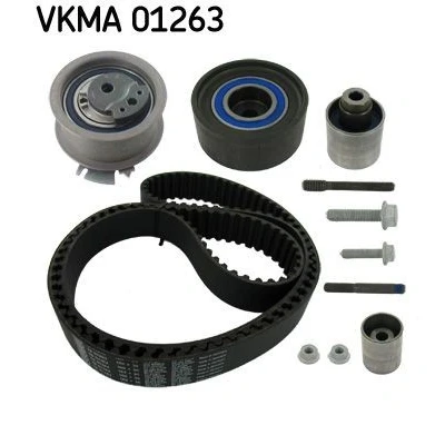 Image of MN980103, MN980104, MN980105, MN980107, MN980296 Timing belt kit SKF VKMA 01263 160 with rounded tooth profile AUDI: TT Coupe, A4 B8 Avant