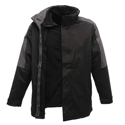 Image of Regatta TRA130 28P95 Men&#039;s Defender III 3 in 1 Jacket, 3X Large, Black/Seal Grey