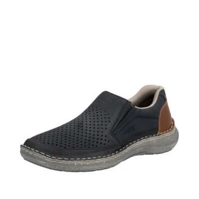 Image of Rieker Men&#039;s 03079 Loafer, Blue, 8 UK