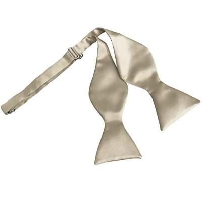 Image of Men&#039;s Italian Satin Self tie Bow Ties (Champagne)
