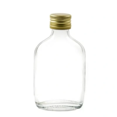Image of 50ml Small Glass Bottles with Twist off Lids Mini Flask (Gold Cap, Pack of 280)