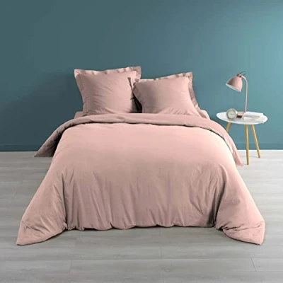 Image of douceur d&#039;intérieur, Duvet Cover (260 x 240 cm) Percaline Pink, Cotton Percale
