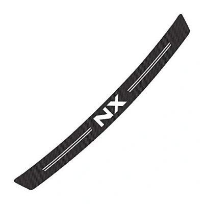 Image of Ehao Carbon Fiber Rear Bumper Protector for Lexus NX, Car Trunk Sill Plate Scuff Strip Back Guard Anti Scratch Trim Cover Styling Accessories, White