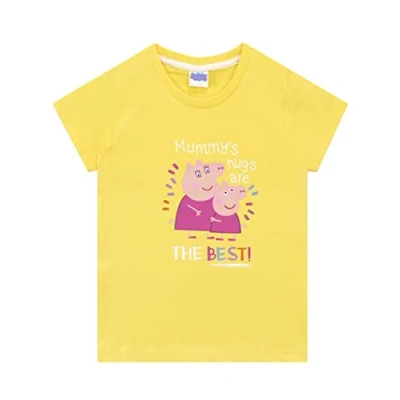 Image of Peppa Pig Girls T Shirt Yellow 18 24 Months