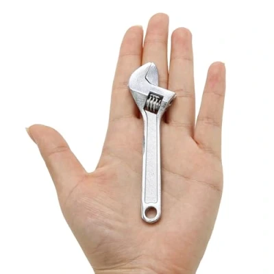 Image of ZCYKJ Mini Adjustable Spanner, 4&quot; Small Steel Spanner Jaw Wrench Hand Tools for Industry and Auto Repair (Silver)