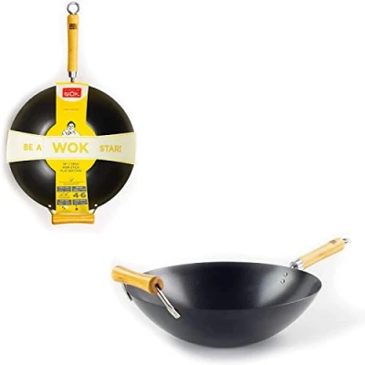 Image of School Of Wok Star 14/36cm Non Stick Carbon Steel