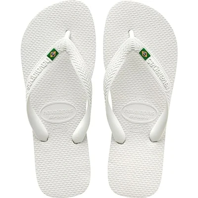 Image of Havaianas Unisex Flip Flops, White, 1/2 UK