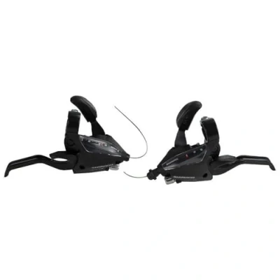 Image of Shimano Altus ST EF500 EZ fire plus STI set, 2 finger lever, 3 x 8 speed, black