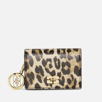 Image of Ganni Bou Flap Recycled Leather Blend Cardholder