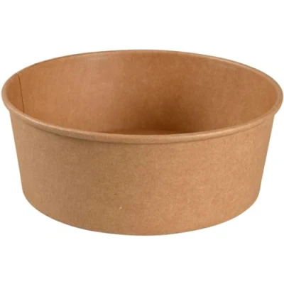 Image of Abena Gastro Paper Bowls, Disposable Bowls for hot Food and Cold 50 Pack 6.6cm, Ø18.7cm 1100ml Kraft Soup Parties Poke Bowl Salad Tubs