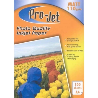 Image of Projet 110gsm Matt A4 Paper 100 Sheets Brand Photo Single Sided