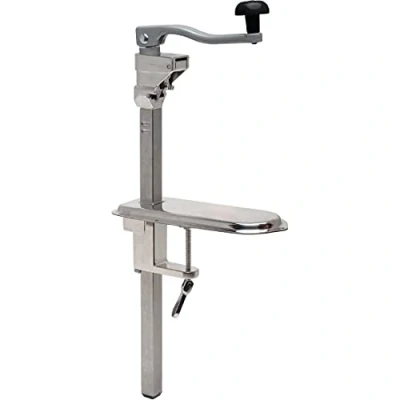 Image of Vogue Bench Can Opener 530 mm / 21 inch, Stainless Steel, Cans up to 355 14 Heavy Duty Tin Opener, Ultra Sharp Blade, Attaches Workbench, Commercial or Home Kitchen Use, CE038