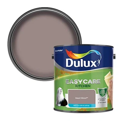 Image of Dulux Easycare Kitchen Matt Emulsion Paint Heart Wood 2.5L