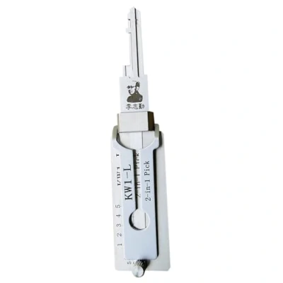 Image of Professional Locksmith Tool Home Door Civil LiShi 2 in 1 Lock Pick and Decoder Tool, Picking Key Reader, Picker (KW1 L)