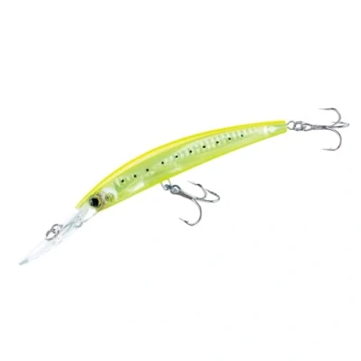 Image of Yo Zuri Crystal 3D Minnow Deep Diver Lure, Chartreuse Silver, 6 Inch