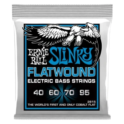 Image of Ernie Ball Extra Slinky Flatwound Electric Bass Strings 40 95 Gauge