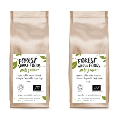 Image of Organic Coffee Beans Fairtrade Ethiopian Yirgacheffe Single Origin (1kg)