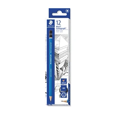 Image of STAEDTLER 100 6H Mars Lumograph Graphite Pencils for Drawing &amp; Sketching (Box of 12), grey