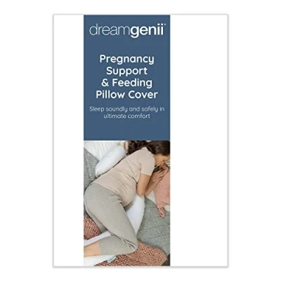Image of dreamgenii Pregnancy Support and Feeding Pillow Spare Cover White Cotton Jersey