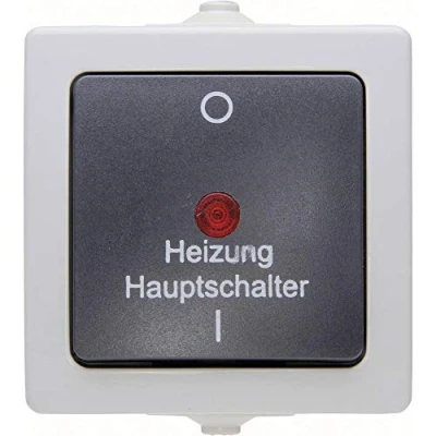 Image of Kopp 565356002 Heating Master Switch for Wall Mounting/Damp Location/Illuminated/Nautical