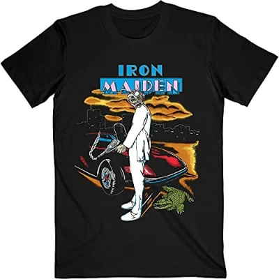 Image of Iron Maiden T Shirt Vice is Nice Florida 87 Tour Official Mens Black S