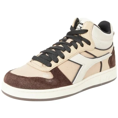 Image of Diadora Unisex Magic Basket Demi Treated Gymnastics Shoe, Persimmon Beige Brown Java, 6.5 UK
