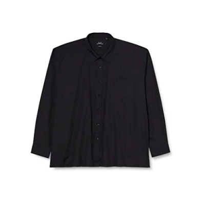 Image of Premier Workwear Mens Long Sleeve Poplin Shirt Black Size 15&quot;(38cm)