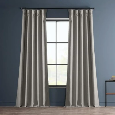 Image of HPD Half Price Drapes Faux Linen Textured Room Darkening Curtains for Bedroom 96 Inches Long (1 Panel), 50W X 96L Living Home Decor, Clay