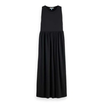 Image of Scotch &amp; Soda TANK MIDI Dress Jersey dress, Women&#039;s, Size: Medium, Black