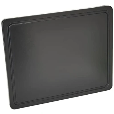 Image of Genware BB3226BK HDPE Non Slip Cutting Bar Board, Black, 32.5 cm Length, 26.5 Width, 1.4 Height