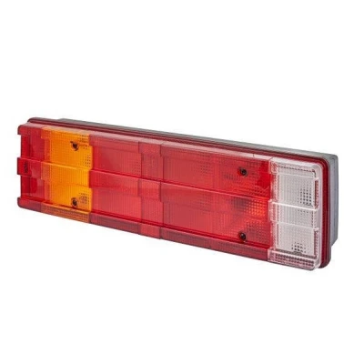 Image of 1522386 Rear light HELLA 2VD 008 204 091 Left P21W, R5W black 12, 24V without bulbs with bulb holder MERCEDES BENZ: Vario Box Body / Estate