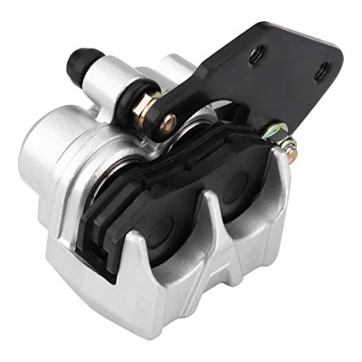Image of KIMISS ATV Rear Brake Caliper Motorcycle Disc Assembly for Engine 100 125CC Aluminum Alloy Silver and Black