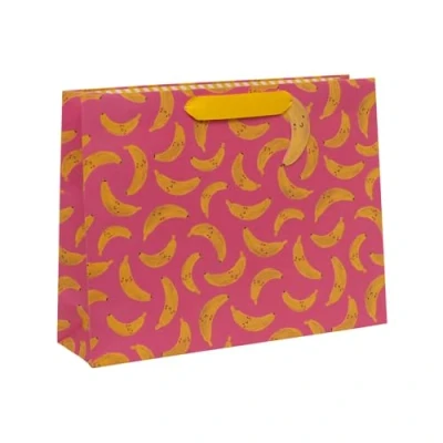 Image of Glick Large Landscape Gift Bag, Go Bananas, 275 x 355 100 mm, Luxury Recyclable Bag for Birthdays &amp; Celebrations