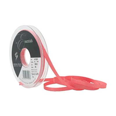 Image of Berisfords Grosgrain Ribbon, Coral, 6 mm, 6mm